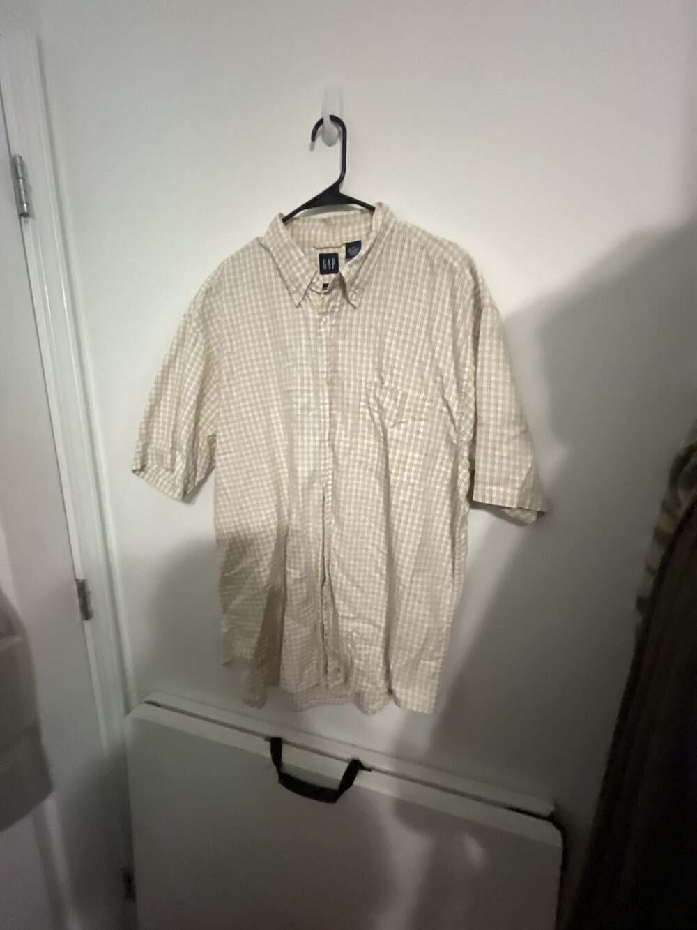 Gap Men's XL Short Sleeve Button Down Plaid Shirt